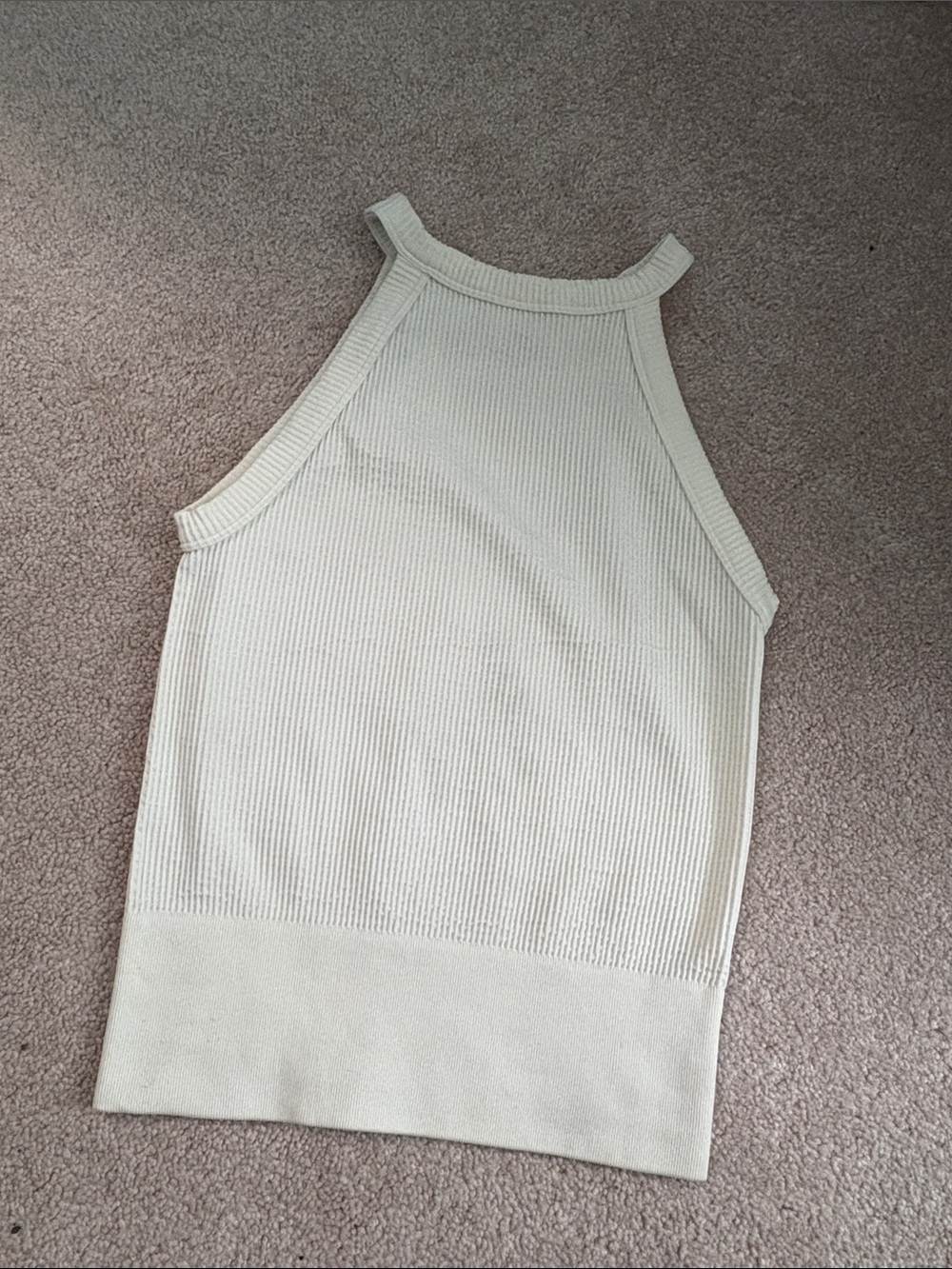 Intimately Free People Cream Ribbed Halter Tank XS / S